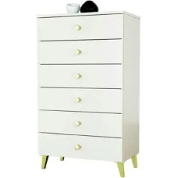 Höffner Kommode mit 6 Schubladen Lara ¦ beige ¦ Maße (cm): B: 60 H: 104