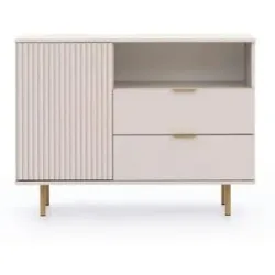 Höffner Sideboard  Bianco ¦ beige ¦ Maße (cm): B: 107 H: 80