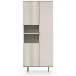 Höffner Standregal  Bianco ¦ beige ¦ Maße (cm): B: 80 H: 180