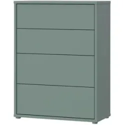 Höffner Kommode  Bolognano ¦ grün ¦ Maße (cm): B: 74,8 H: 99,1 T: 34.9