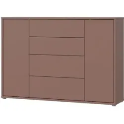 Höffner Sideboard  Bolognano ¦ rot ¦ Maße (cm): B: 144,2 H: 99,1 T: 34.9