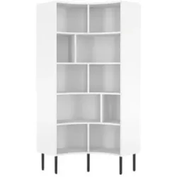Höffner Standregal  Horn ¦ weiß ¦ Maße (cm): B: 80 H: 181