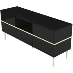 Höffner Lowboard  Mirka ¦ schwarz ¦ Maße (cm): B: 137,5 H: 60,5