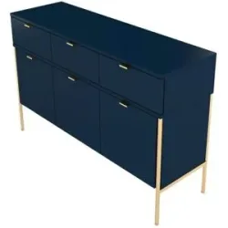 Höffner Sideboard  Polka ¦ blau ¦ Maße (cm): B: 120 H: 78