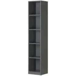 Höffner Büroregal  SOLIDLine ¦ grau ¦ Maße (cm): B: 40 H: 198,2 T: 40.0