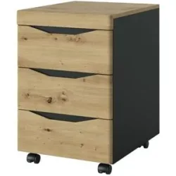 Höffner Rollcontainer  Turino Neo ¦ holzfarben ¦ Maße (cm): B: 45 H: 66 T: 55.0