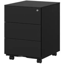 Höffner Rollcontainer   ¦ schwarz ¦ Maße (cm): B: 39 H: 53,8