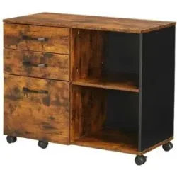 Höffner Rollcontainer   ¦ braun ¦ Maße (cm): B: 80 H: 66