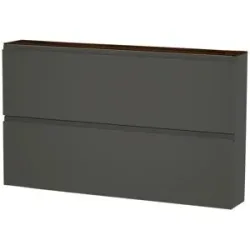 Höffner Hängeschuhschrank  Oskar ¦ grau ¦ Maße (cm): B: 136 H: 81 T: 22.0