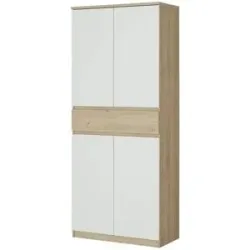 Höffner Schuhschrank  Nardo ¦ weiß ¦ Maße (cm): B: 80,4 H: 191,7 T: 40.0
