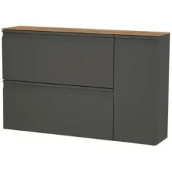 Wohnwert Hängeschuhschrank  Leo ¦ grau ¦ Maße (cm): B: 125 H: 79 T: 28.0