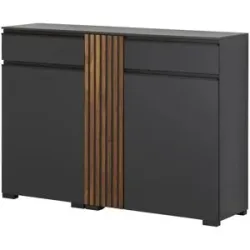 Höffner Schuhschrank  Pinto ¦ grau ¦ Maße (cm): B: 147,4 H: 103,8 T: 38.0