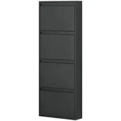 Höffner Schuhkipper  Goito ¦ schwarz ¦ Maße (cm): B: 50 H: 135 T: 14.0