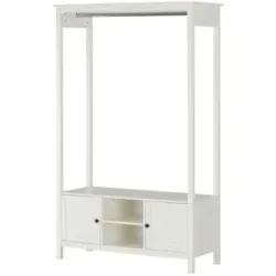 Höffner Garderobe aus Massivholz Landliv ¦ weiß ¦ Maße (cm): B: 122 H: 197 T: 50.0