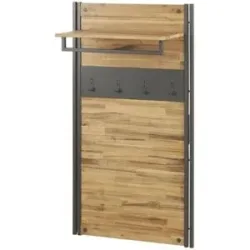 Höffner Garderobenpaneel  Detroit ¦ holzfarben ¦ Massivholz,Metall ¦ Maße (cm): B: 72 H: