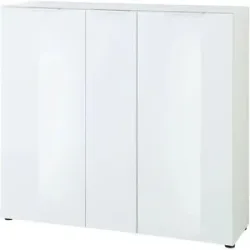 Höffner Schuhschrank  Vitreo Neo ¦ weiß ¦ Maße (cm): B: 136 H: 125 T: 41.0
