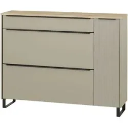 Höffner Schuhschrank  Brera ¦ beige ¦ Maße (cm): B: 137 H: 105 T: 34.0