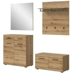 Höffner Garderobenkombination  Scout ¦ holzfarben ¦ Maße (cm): B: 195 H: 197