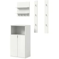 Höffner Garderobenkombination   ¦ weiß ¦ Maße (cm): B: 111 H: 193