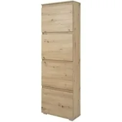 smart Schuhkipper  BEN ¦ holzfarben ¦ Maße (cm): B: 58 H: 176 T: 25.0
