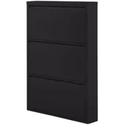 WOOOD Schuhschrank   ¦ schwarz ¦ Maße (cm): B: 66 H: 103