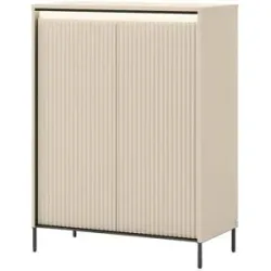 Höffner Kommode mit Beleuchtung Torbole ¦ beige ¦ Maße (cm): B: 79 H: 105 T: 40.0