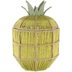 HOME STORY Korb Ananas   ¦ gelb ¦ Papier,Metall ¦ Maße (cm): B: 28 H: 46