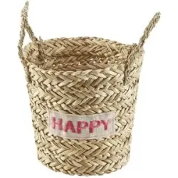 Höffner Aufbewahrungskorb  Happy ¦ braun ¦ Maße (cm): B: 20 H: 22