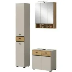 Höffner Badkombination   ¦ beige ¦ Maße (cm): B: 107 H: 191
