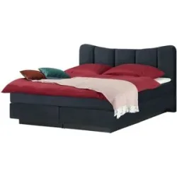 Höffner Boxspringbett  Dalur ¦ blau ¦ Maße (cm): B: 160 H: 110