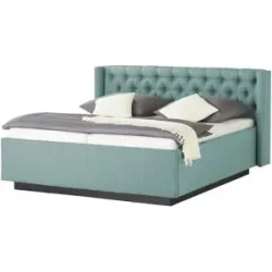 meinBett Polsterbettgestell  Eyra ¦ türkis/petrol ¦ Maße (cm): B: 168 H: 104