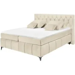 meinBett Boxspringbett  Pembroke ¦ creme ¦ Maße (cm): B: 200 H: 121