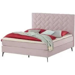 Höffner Boxspringbett  Weave ¦ rosa/pink ¦ Maße (cm): B: 200 H: 122