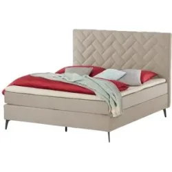 Höffner Boxspringbett  Weave ¦ beige ¦ Maße (cm): B: 160 H: 122