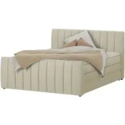 switch Boxspringbett mit Bettkasten Carina ¦ beige ¦ Maße (cm): B: 191 H: 112