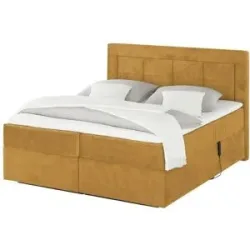 Jette Home Motor-Boxspringbett  Jette Patch ¦ gelb ¦ Maße (cm): B: 202 H: 127