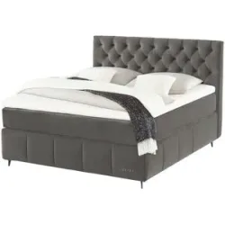Jette Home Boxspringbett  Jette Glam ¦ grau ¦ Maße (cm): B: 162 H: 132,5