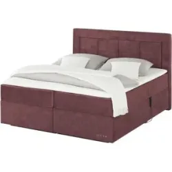 Jette Home Motor-Boxspringbett  Jette Patch ¦ rot ¦ Maße (cm): B: 162 H: 127