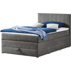 Höffner Boxspringbett mit Bettkasten Prince ¦ braun ¦ Maße (cm): B: 121 H: 107
