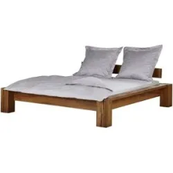 HOFFNER, Höffner Bettgestell aus Massivholz Kingston ¦ holzfarben ¦ Maße (cm): B: 216 H: 70,5