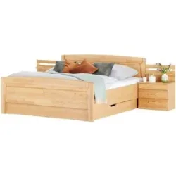 Woodford Bettanlage teilmassiv Morgana ¦ holzfarben ¦ Maße (cm): B: 312 H: 96