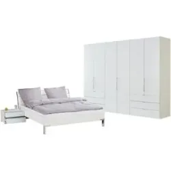 Höffner Komplett-Schlafzimmer 4-teilig  Beda ¦ weiß