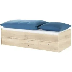 Höffner Schubkastenbett  Grow Up ¦ holzfarben ¦ Maße (cm): B: 127 H: 54,5