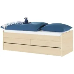 Höffner Duobett mit Stauraum  Grow Up ¦ holzfarben ¦ Maße (cm): B: 127 H: 66
