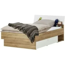 Höffner Bett  Bente ¦ holzfarben ¦ Maße (cm): B: 127 H: 91