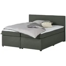 Höffner Boxspringbett  Countess ¦ grau ¦ Maße (cm): B: 187 H: 104