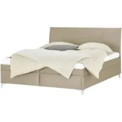 Höffner Polsterbett mit Matratze und Stauraum Lerryn ¦ beige ¦ Maße (cm): B: 166 H: 110