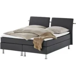 Höffner Boxspringbett  Krom ¦ grau ¦ Maße (cm): B: 192 H: 122