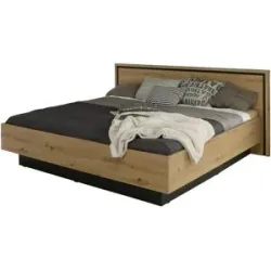 Höffner Doppelbett  Towcester ¦ holzfarben ¦ Maße (cm): B: 198,4 H: 93