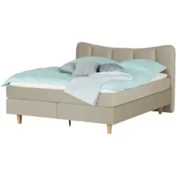 Höffner Boxspringbett  Dalur ¦ beige ¦ Maße (cm): B: 180 H: 110